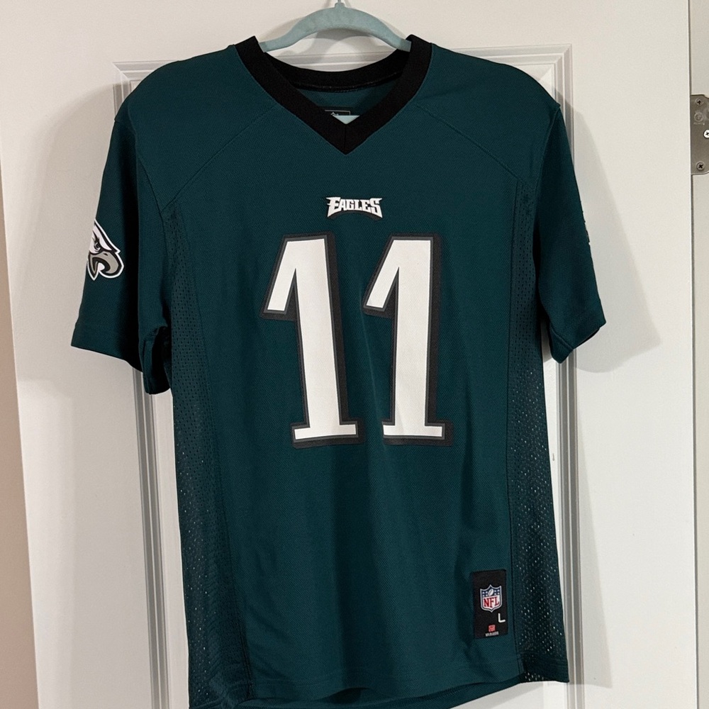 NFL Green Eagles Jersey with Black Trim WENTZ #11